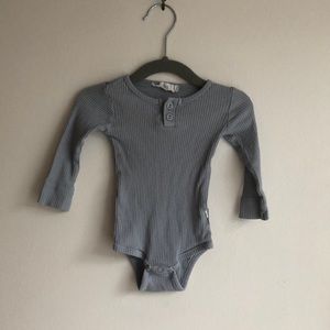 Ribbed long sleeve onesie